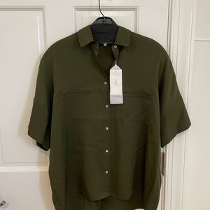 Vince Silk Short-Sleeved Shirt